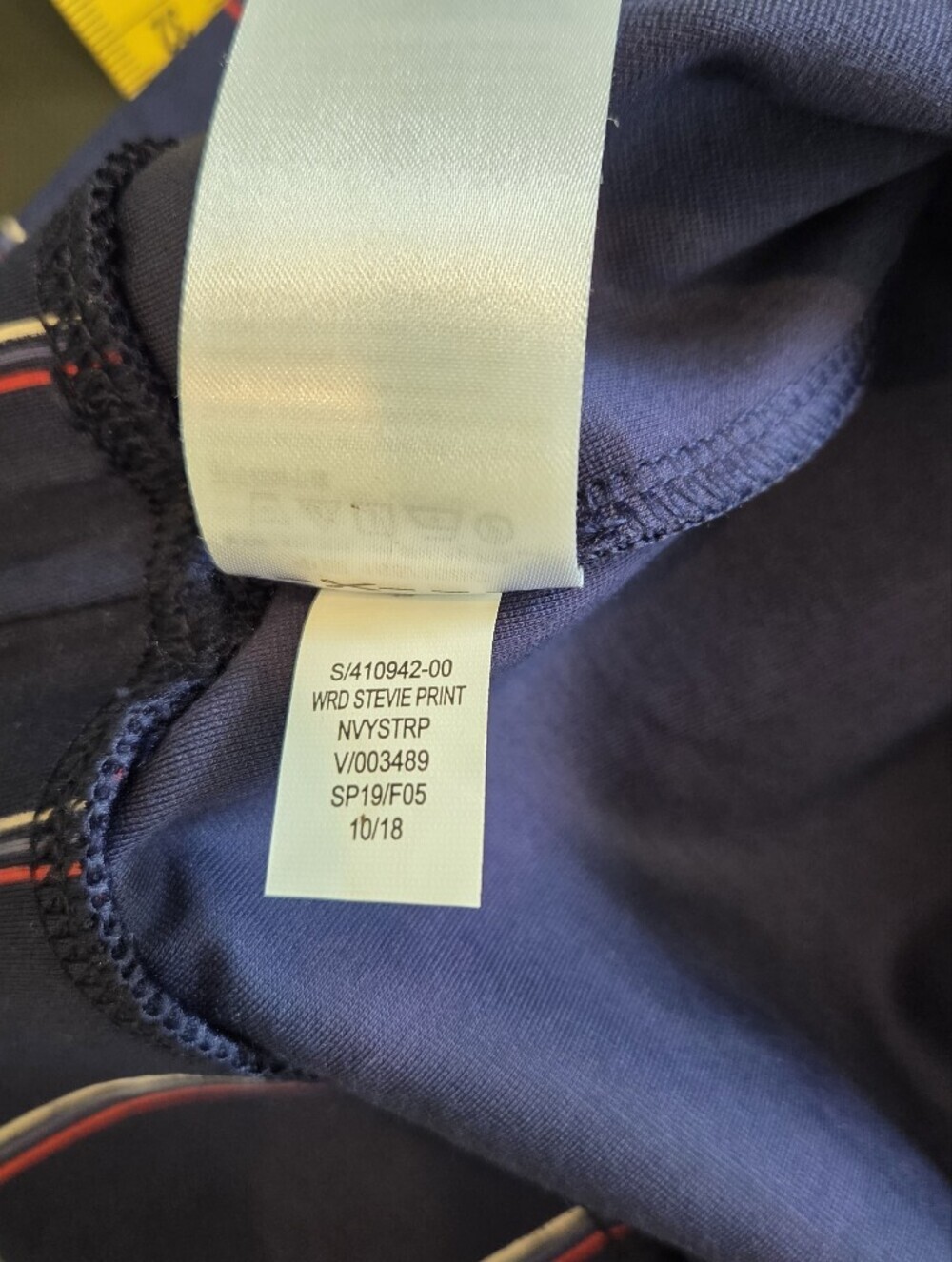 Old Navy Stevie Straight Ankle Pants Plus 2X Navy Blue Pinstripe Pull-On Stretch - Picture 6 of 12